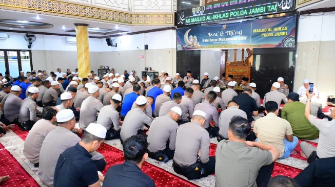 Wakapolda Jambi: Jadikan Isra’ Mi’raj sebagai momentum pembinaan spiritual bagi seluruh personel Polri